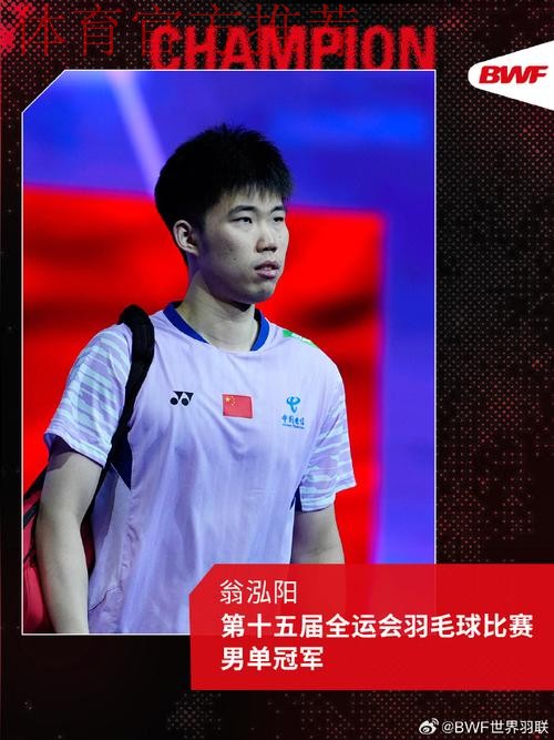 翁泓阳2-0朱轩辰 夺得全运会羽毛球男单金牌